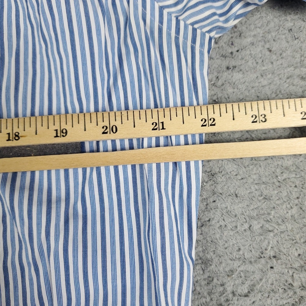 Tommy Hilfiger Shirt Mens 16 Blue Striped Dress Button Up Long Sleeve * - Picture 7 of 8